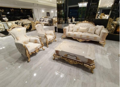 Sofa set 3311 Seater Sofa Living room Set Chesterfield Armchair Textile new